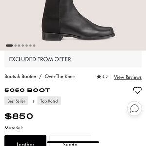 Stuart Weitzman Black Over-the-Knee Boots